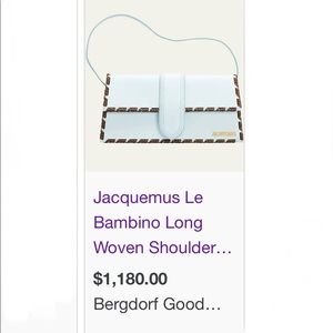 Jacquemus blue purse clutch magnet big carry leather brown le bambino long bag